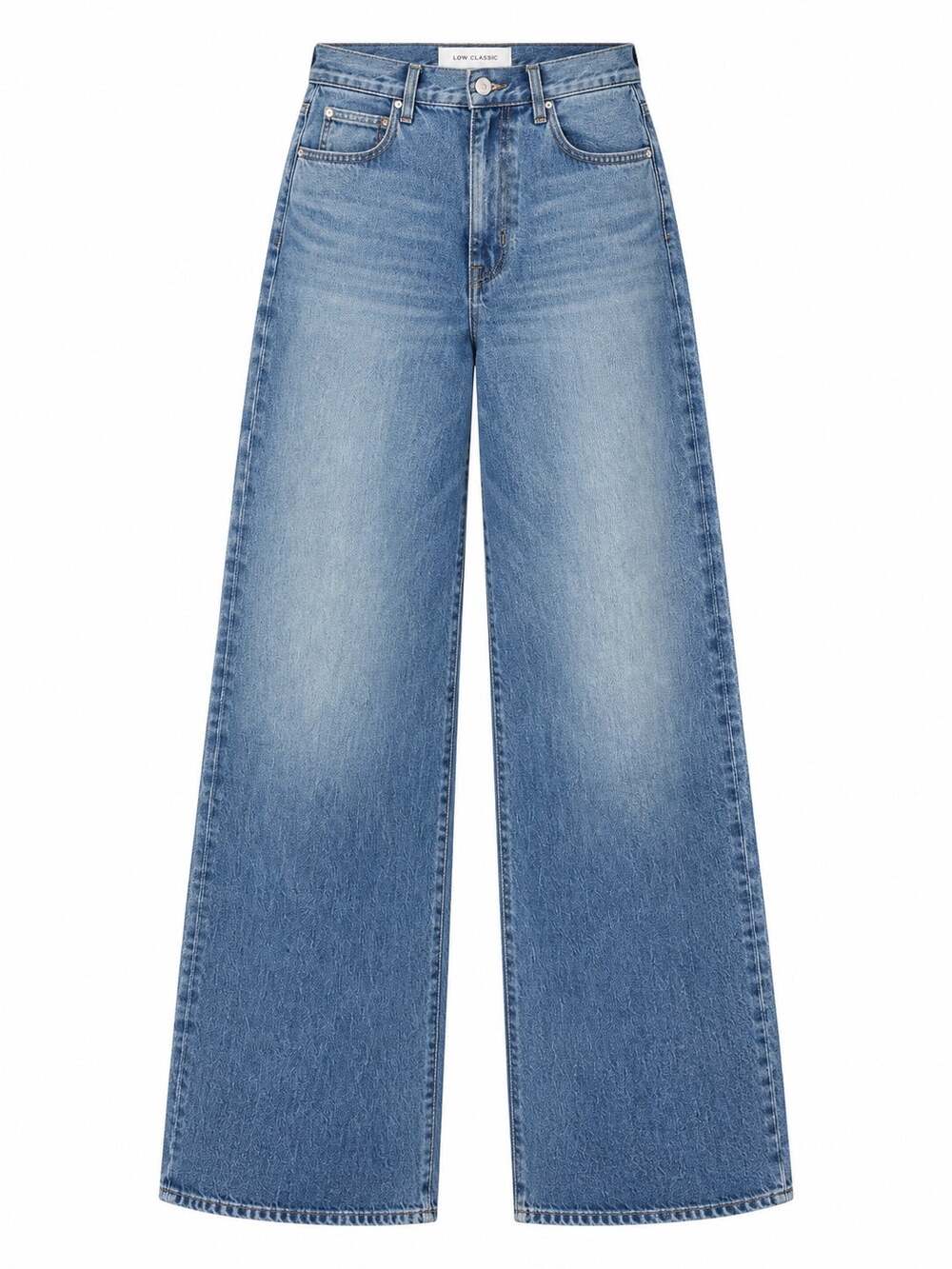 SLVRLAKE Salena High Rise Wide Leg Jeans Beachwood Blue Denim 26